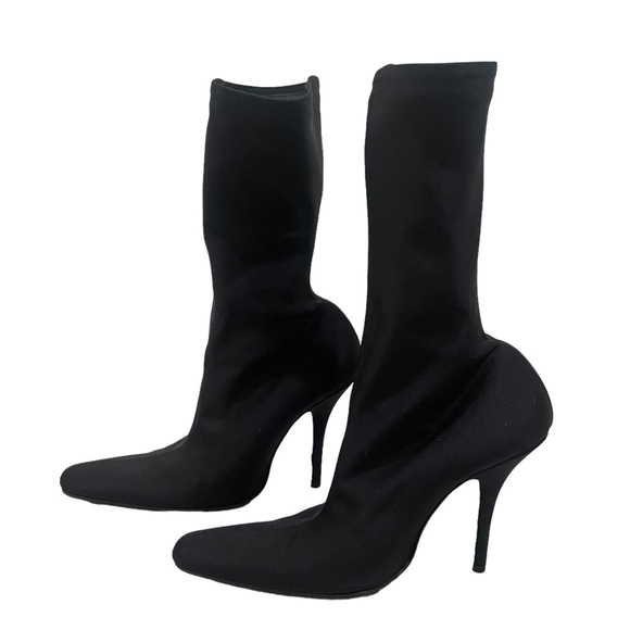 Balenciaga Authentic Knife Crepe Jersey Boots - Picture 4 of 15